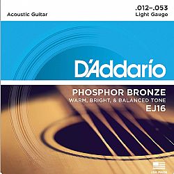 DADDARIO EJ16 PH.BRONZE ACOUSTIC GUITAR STRINGS 12-53