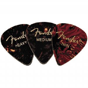 FENDER 351 CELLULOID EXTRA HEAVY PICK (10)