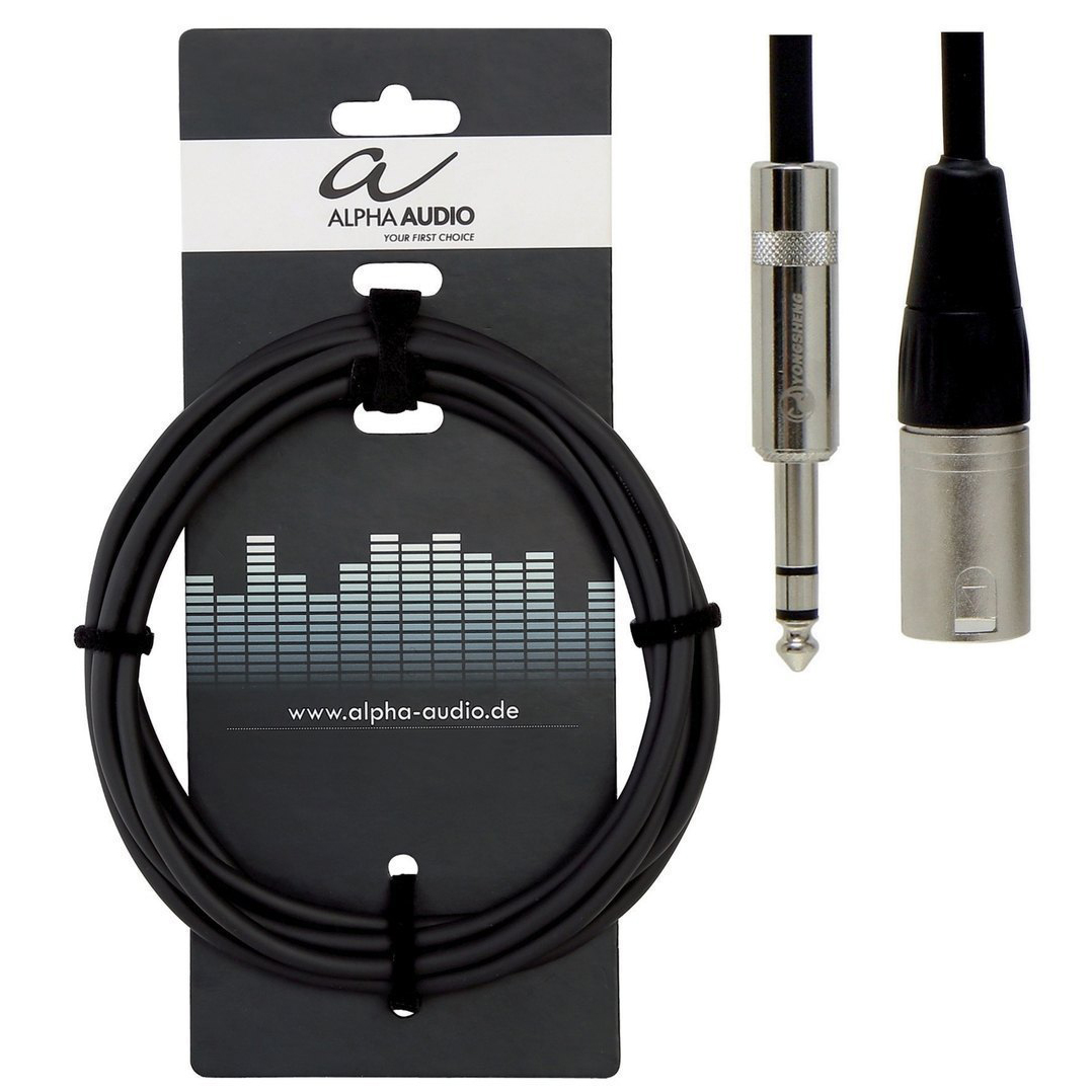 ALPHA AUDIO XLR (M) - JACK STEREO CABLE 3m