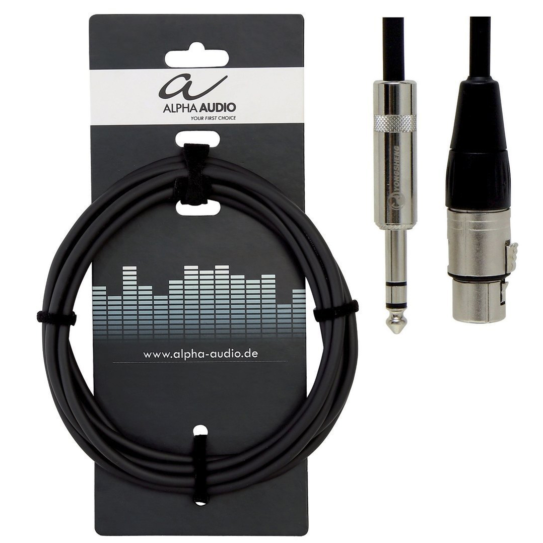 ALPHA AUDIO XLR (F) - JACK STEREO CABLE 3m