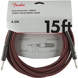 FENDER PRO INSTRUMENT CABLE RED TWEED 4.5m