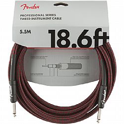 FENDER PRO INSTRUMENT CABLE RED TWEED 5.5m 