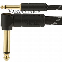 FENDER DELUXE INTRUMENT CABLE BLK TWEED ANG 3m 