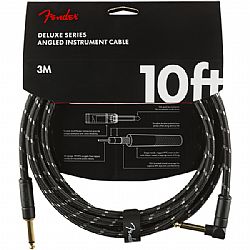 FENDER DELUXE INTRUMENT CABLE BLK TWEED ANG 3m 