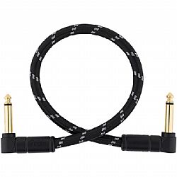 FENDER DELUXE PATCH CABLE BLK TWEED 0.30m 
