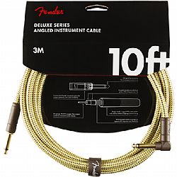 FENDER DELUXE INSTRUMENT CABLE TWEED ANG 3m 