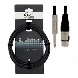 ALPHA AUDIO MICROPHONE CABLE XLR (F) - JACK MONO 6m