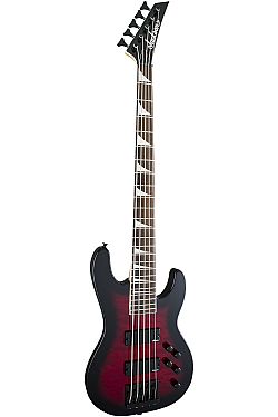JACKSON JS3VQ TR RD BURST CONCERT 5-STRING ACTIVE BASS 