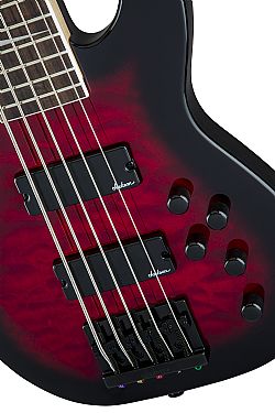 JACKSON JS3VQ TR RD BURST CONCERT 5-STRING ACTIVE BASS 