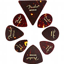 FENDER ALL SHAPES CELLULOID MEDLEY MEDIUM PICKS (8)