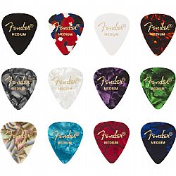 FENDER 351 CELLULOID MEDLEY PICKS MEDIUM (12) 