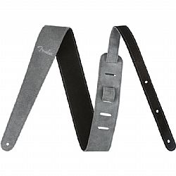 FENDER 2'' SUEDE BLACK/GRAY STRAP REVERSIBLE