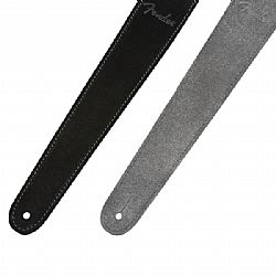 FENDER 2'' SUEDE BLACK/GRAY STRAP REVERSIBLE