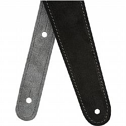 FENDER 2'' SUEDE BLACK/GRAY STRAP REVERSIBLE