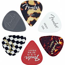 FENDER 351 MATERIAL MEDLEY PICKS HEAVY (6)