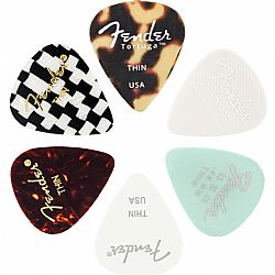 FENDER 351 MATERIAL MEDLEY PICKS THIN (6)