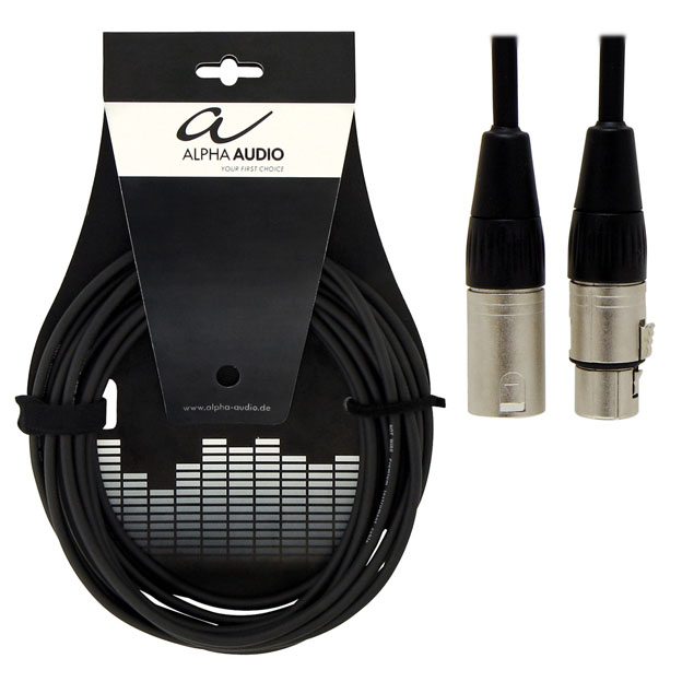 ΚΑΛΩΔΙΟ ΜΙΚΡΟΦΩΝΟΥ ALPHA AUDIO XLR (F) - XLR (M) 6m