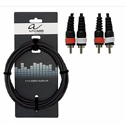 ΚΑΛΩΔΙΟ ALPHA AUDIO 2RCA ΑΡΣ - 2RCA ΑΡΣ 1.5m
