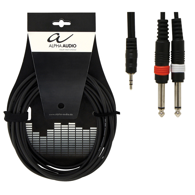 ALPHA AUDIO 190.120 CABLE MINI JACK - 2 JACKS MONO 1.5m