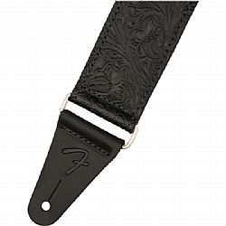 FENDER TOOLED LEATHER GUITAR STRAP 2'' BLACK