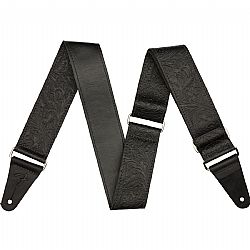 FENDER TOOLED LEATHER GUITAR STRAP 2'' BLACK
