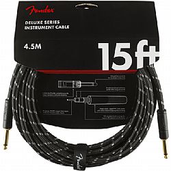 FENDER DELUXE INTRUMENT CABLE BLK TWEED 4.5m 