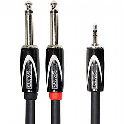 ROLAND RCC-5-3528V2 DUAL CABLE 1/4'' JACK - 1/8'' MINI TRS 1.5 m