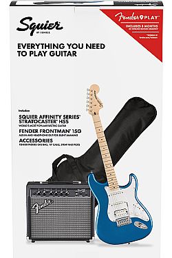 ΠΑΚΕΤΟ ΗΛ/ΚΗΣ Fender SQUIER AFFINITY HSS STRAT MP LPB ME FRONTMAN 15G