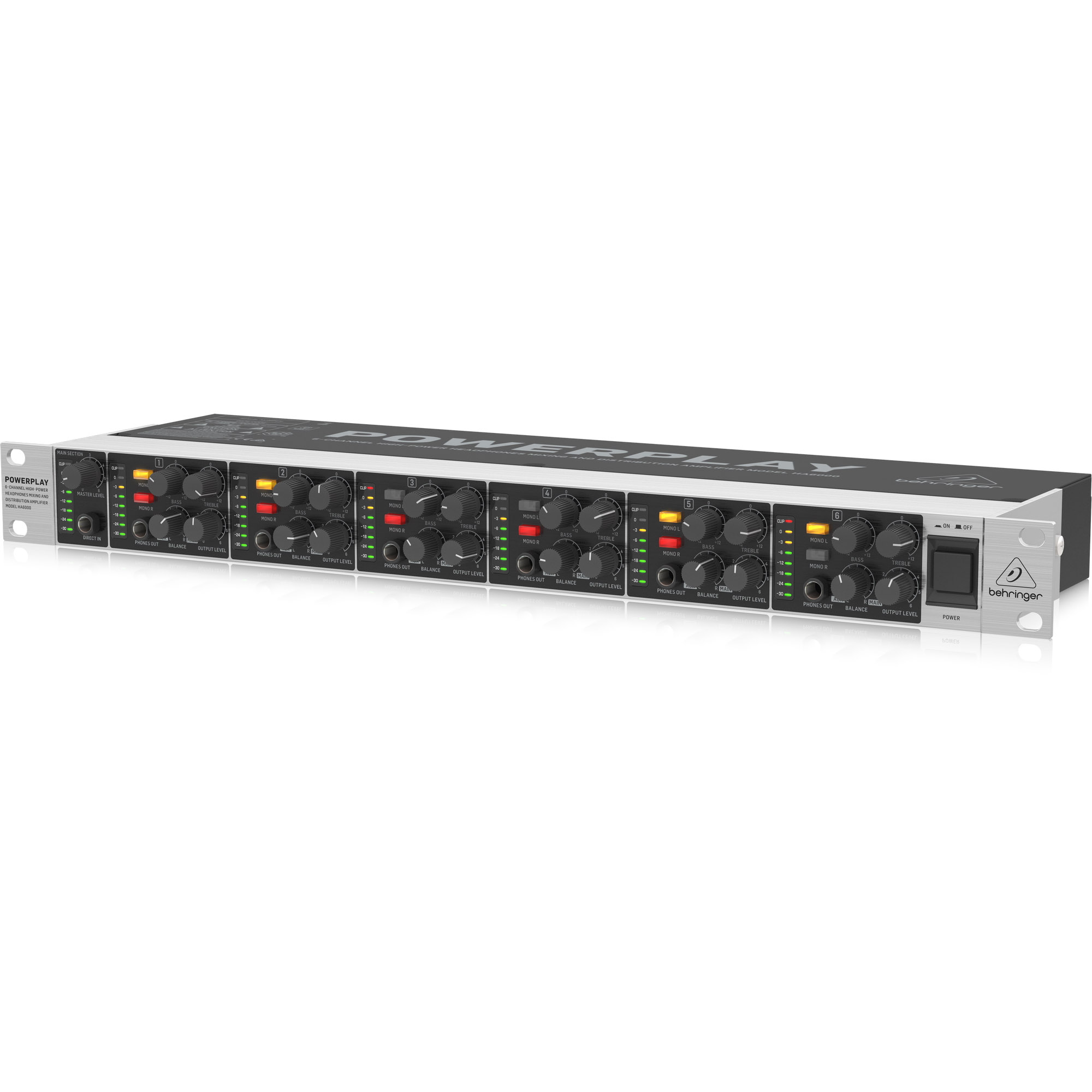 BEHRINGER HA6000 6-ΚΑΝΑΛΟΣ ΕΝΙΣΧΥΤΗΣ ΓΙΑ ΑΚΟΥΣΤΙΚΑ