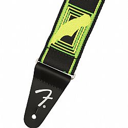 FENDER NEON MONOGRAM GRN/YLW GUITAR STRAP