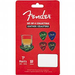 FENDER PICK SHAPE LOGO COASTERS (4)