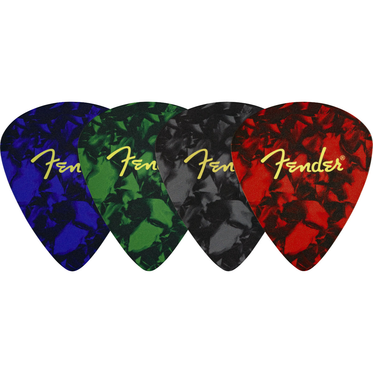 FENDER PICK SHAPE LOGO COASTERS (4)