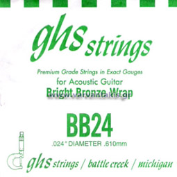 GHS BRIGHT BRONZE BB24 SINGLE STRING