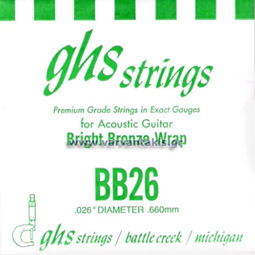 GHS BRIGHT BRONZE BB26 SINGLE STRING