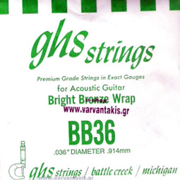 GHS BRIGHT BRONZE BB36 SINGLE STRING