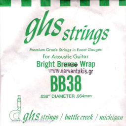 GHS BRIGHT BRONZE BB38 SINGLE STRING