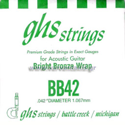 GHS BRIGHT BRONZE BB42 SINGLE STRING