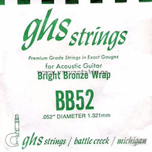 GHS BRIGHT BRONZE BB52 SINGLE STRING 