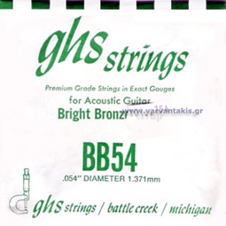 GHS BRIGHT BRONZE BB54 SINGLE STRING