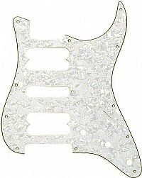 FENDER STRAT PICKGUARD HSH WHITE PEARL