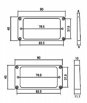 HOSCO IVORY HUMUCKING PICKUP RINGS