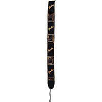 FENDER MONOGRAMMED BLACK/YELLOW/BROWN STRAP