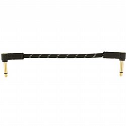 FENDER DELUXE PATCH CABLE BLK TWEED 0.15m 