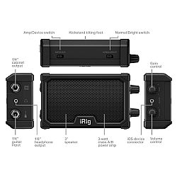 IK MULTIMEDIA iRig NANO AMP BLK ΕΝΙΣΧΥΤΗΣ ΚΙΘΑΡΑΣ ΜΕ iOS INTERFACE