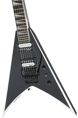JACKSON JS32 KING V BLACK w/WHT BEVELS